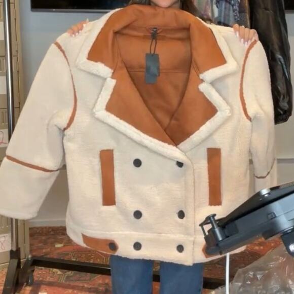 BlankNYC Out of Town Long Sherpa Bonded Jacket, Size L, New with Tag - Picture 15 of 16